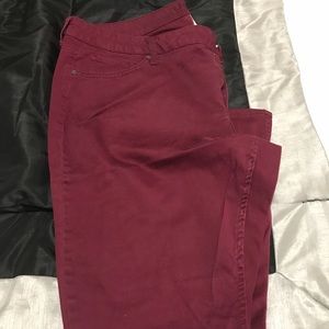 Maroon jeans
